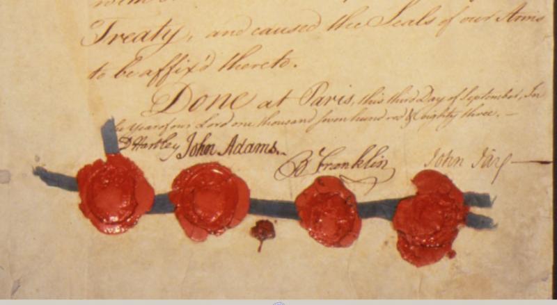 Signatures on Treaty of Paris